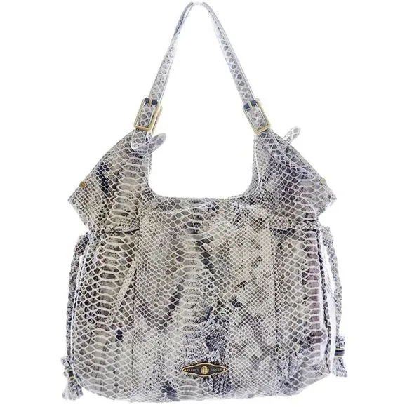 Elliot Lucca Sintra Snakeskin print embossed leather handbag - Picture 1 of 12